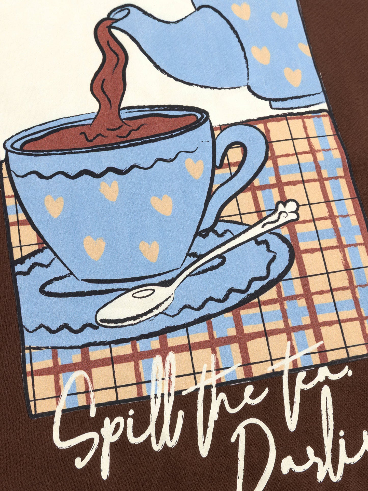 YDENCE SWEATER SPILL THE TEA | BROWN/BLUE