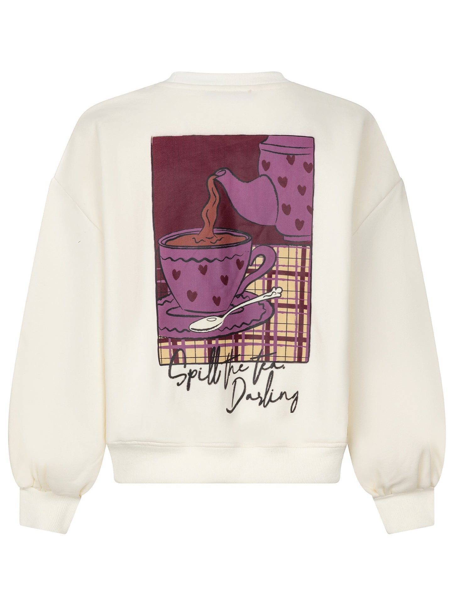 YDENCE SWEATER SPILL THE TEA | ECRU