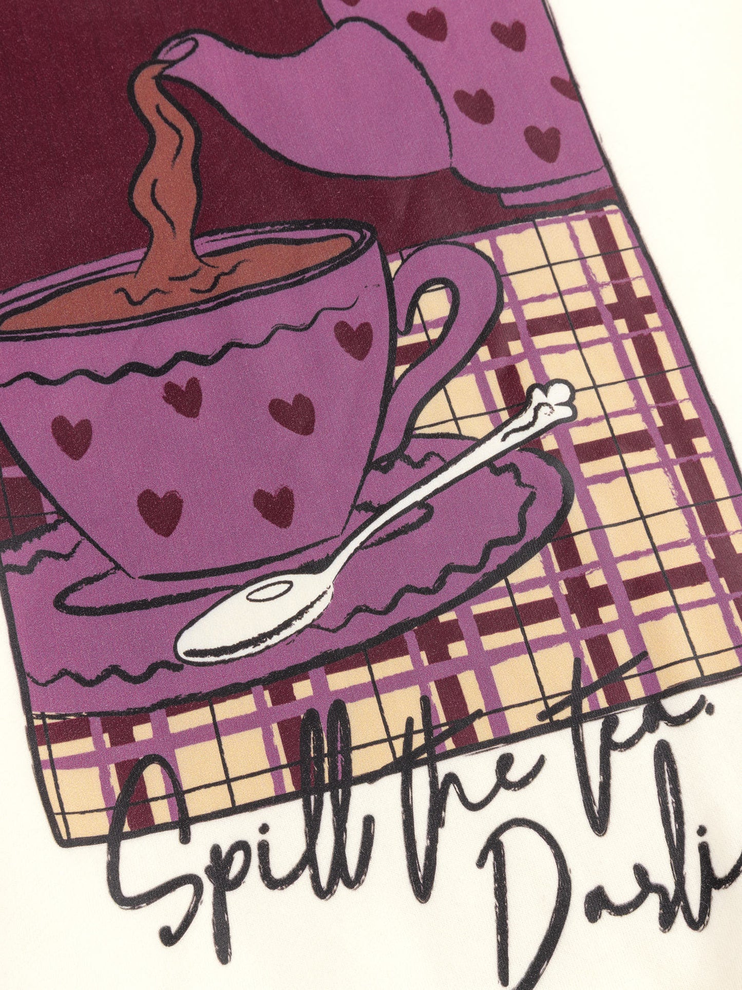 YDENCE SWEATER SPILL THE TEA | ECRU