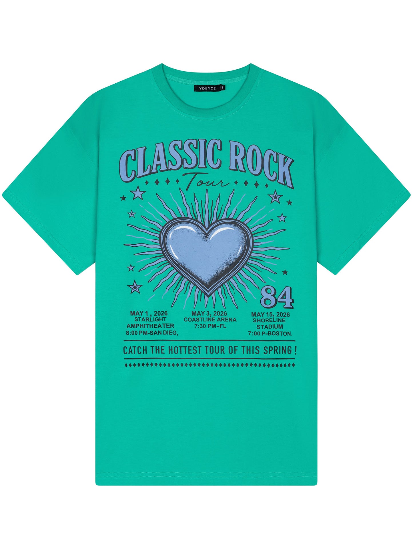 YDENCE T-SHIRT CLASSIC ROCK | GROEN