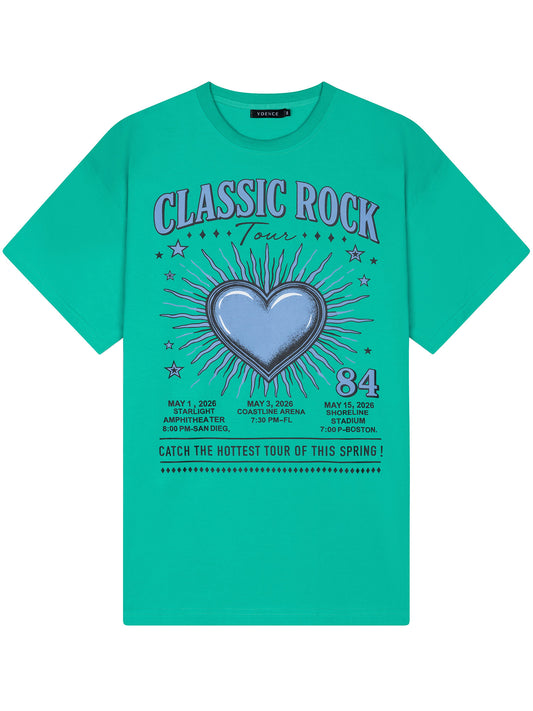 YDENCE T-SHIRT CLASSIC ROCK | GROEN