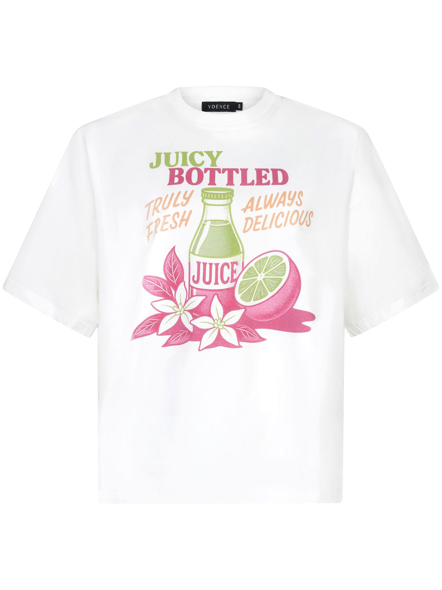 YDENCE T-SHIRT JUICY BOTTLE | BERRY PINK