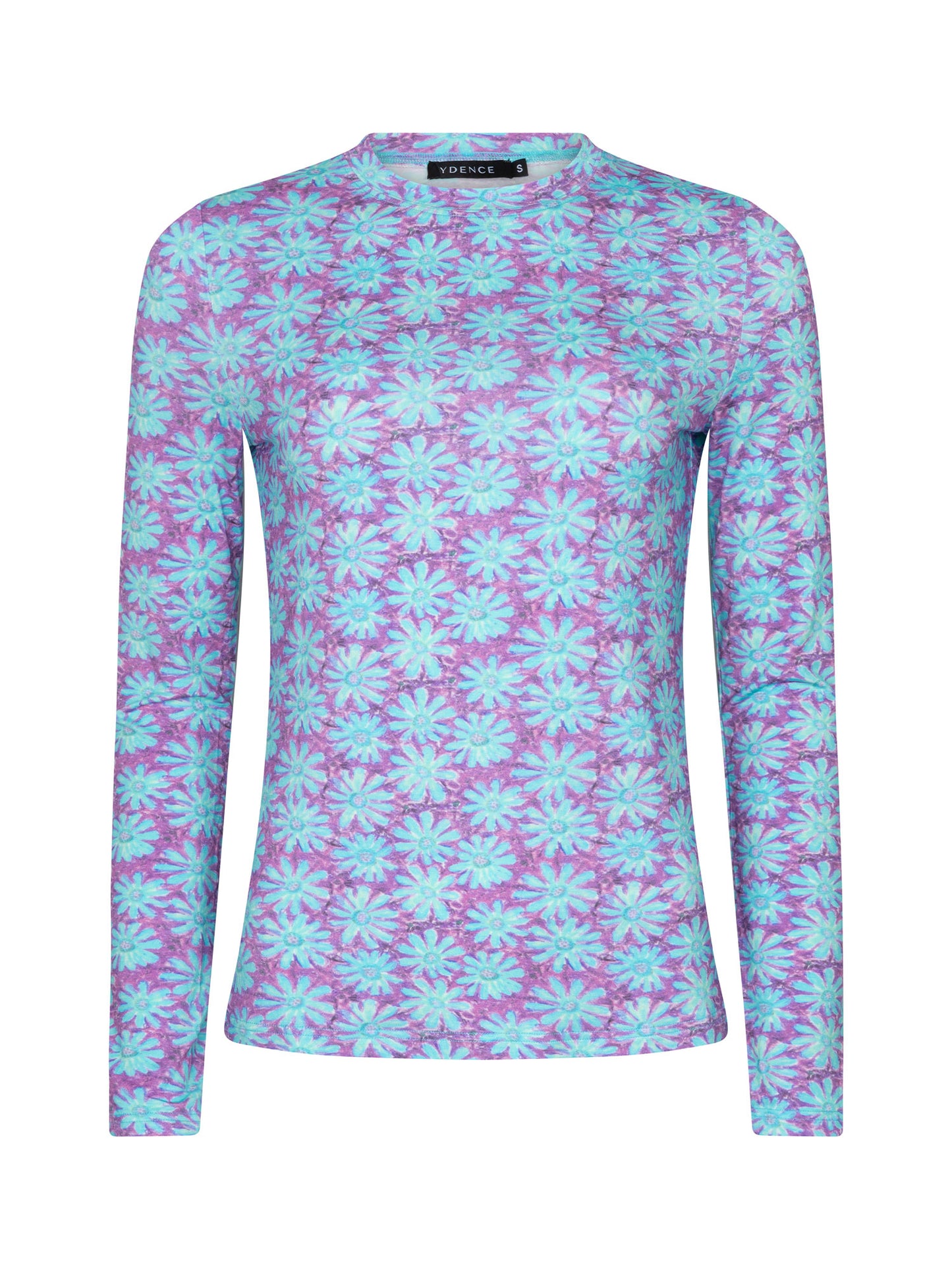 YDENCE TOP CHRISTINE | TURQUOISE FLOWER