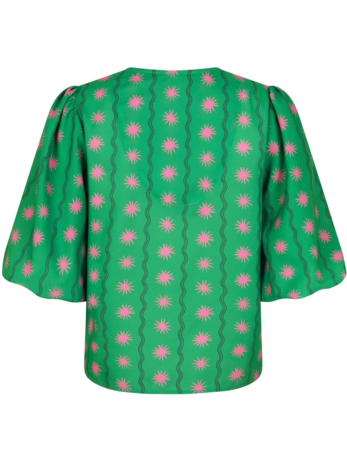 YDENCE TOP MEREDITH | GREEN PRINT