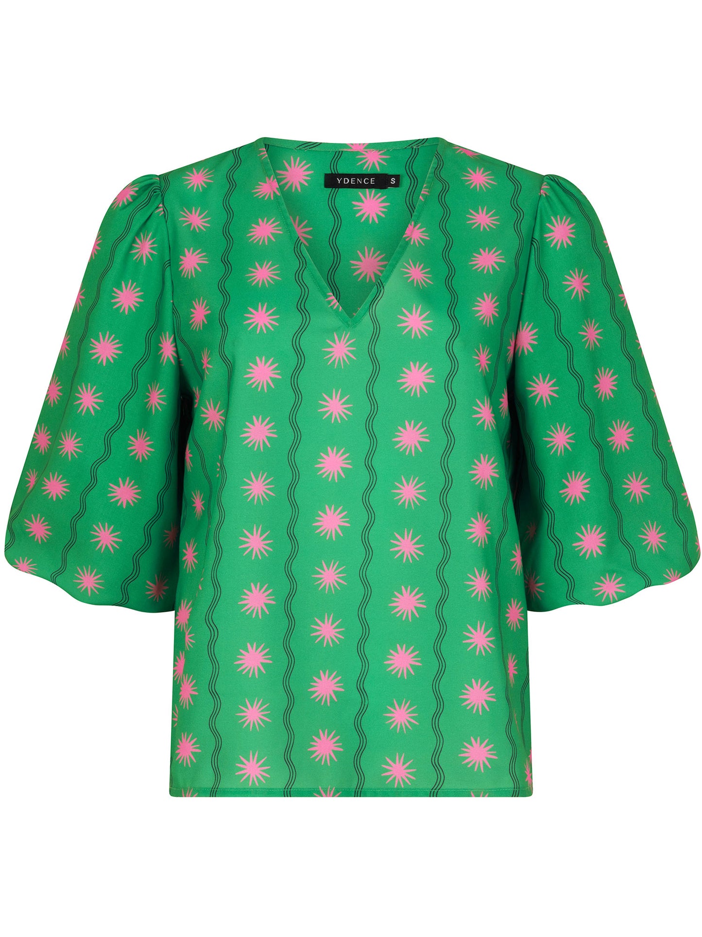 YDENCE TOP MEREDITH | GREEN PRINT