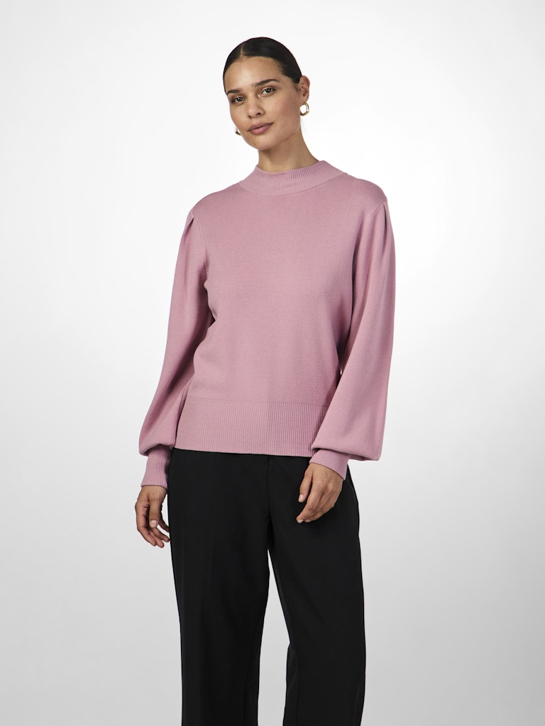 YAS FONNY LS KNIT PULLOVER | LILAC