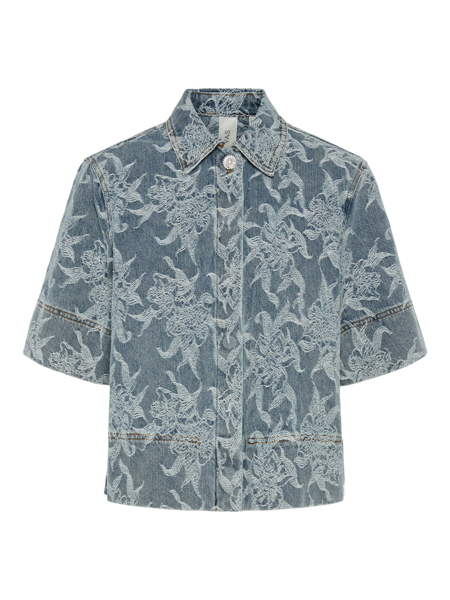 YAS FLAMERA 2/4 DENIM SHIRT