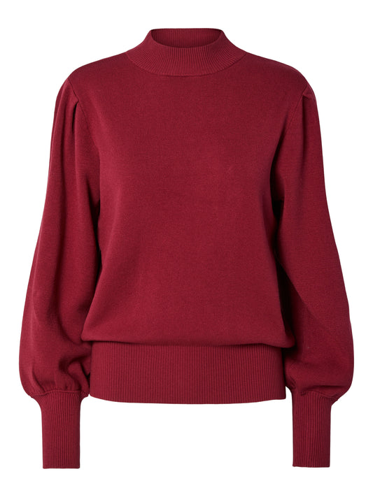 YAS FONNY LS KNIT PULLOVER | ROOD