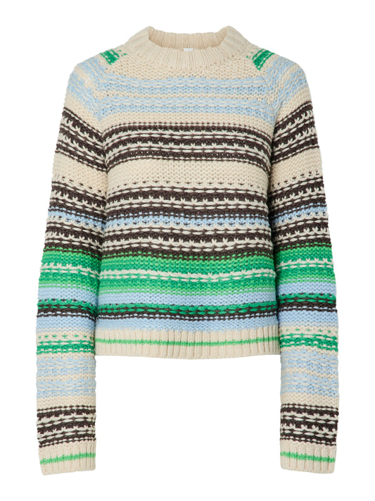YAS BIBI LS WOOL KNIT PULLOVER | ROZE
