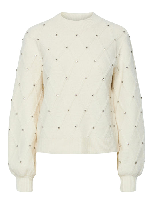 YAS EMBIS LS KNIT PULLOVER