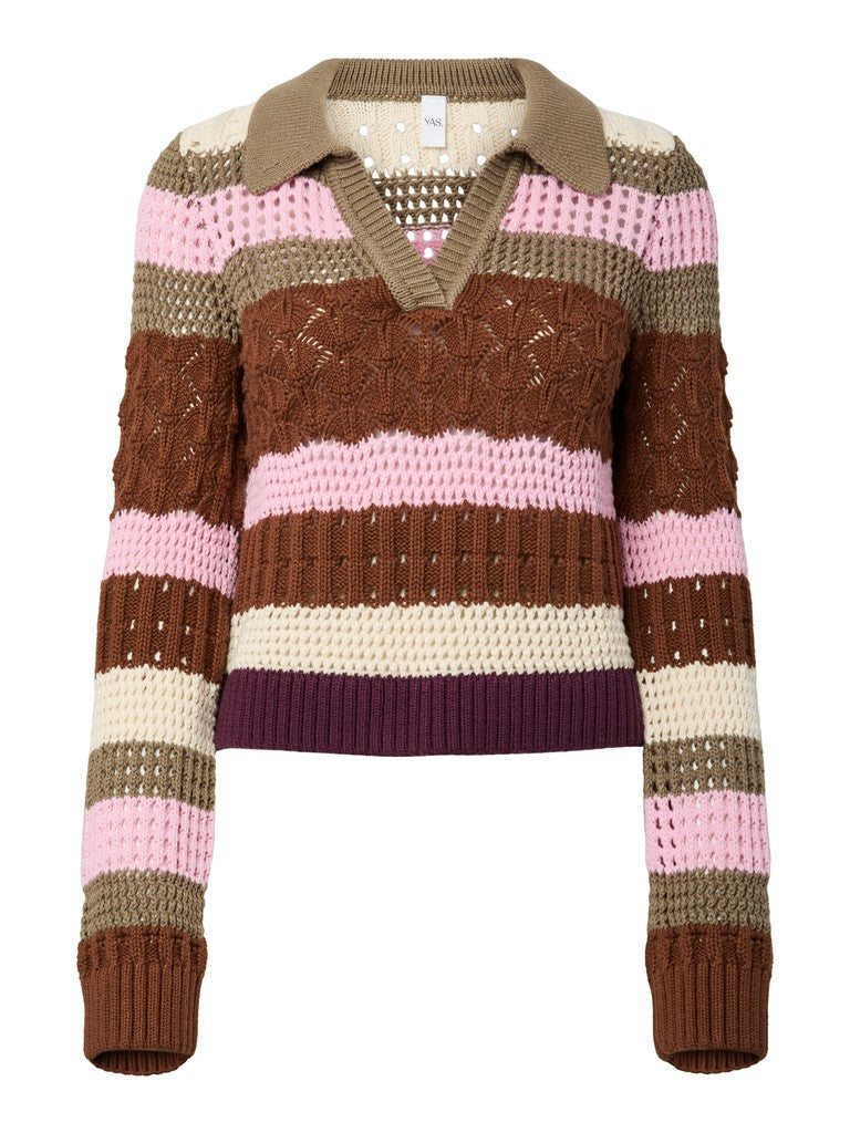 YASKALA LS SHORT KNIT PULLOVER