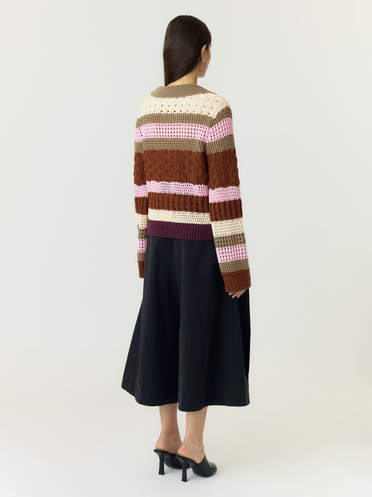 YAS KALA LS SHORT KNIT PULLOVER