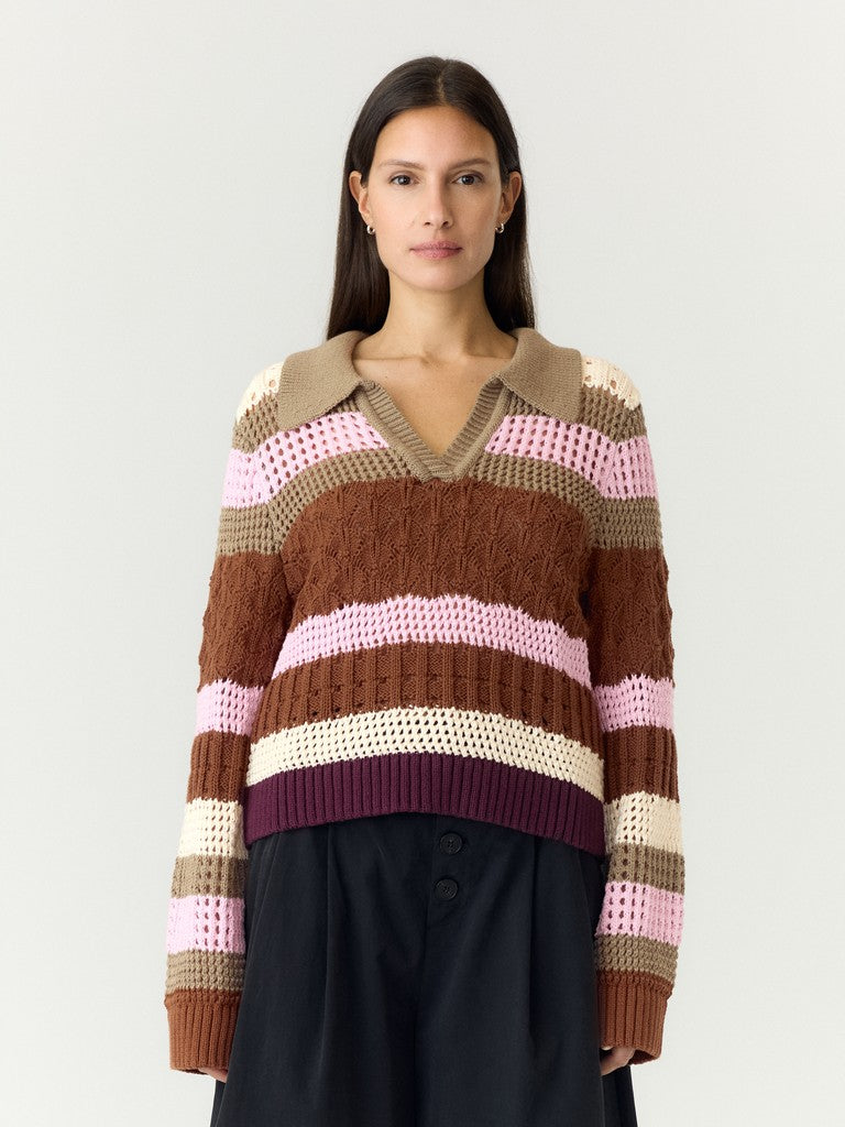 YASKALA LS SHORT KNIT PULLOVER
