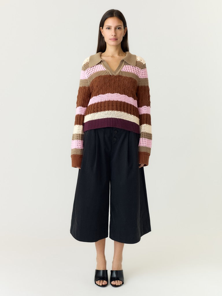 YASKALA LS SHORT KNIT PULLOVER