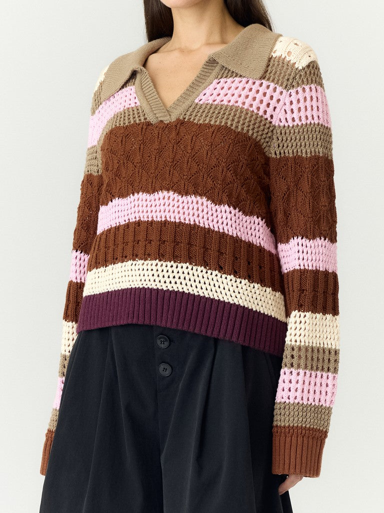 YASKALA LS SHORT KNIT PULLOVER