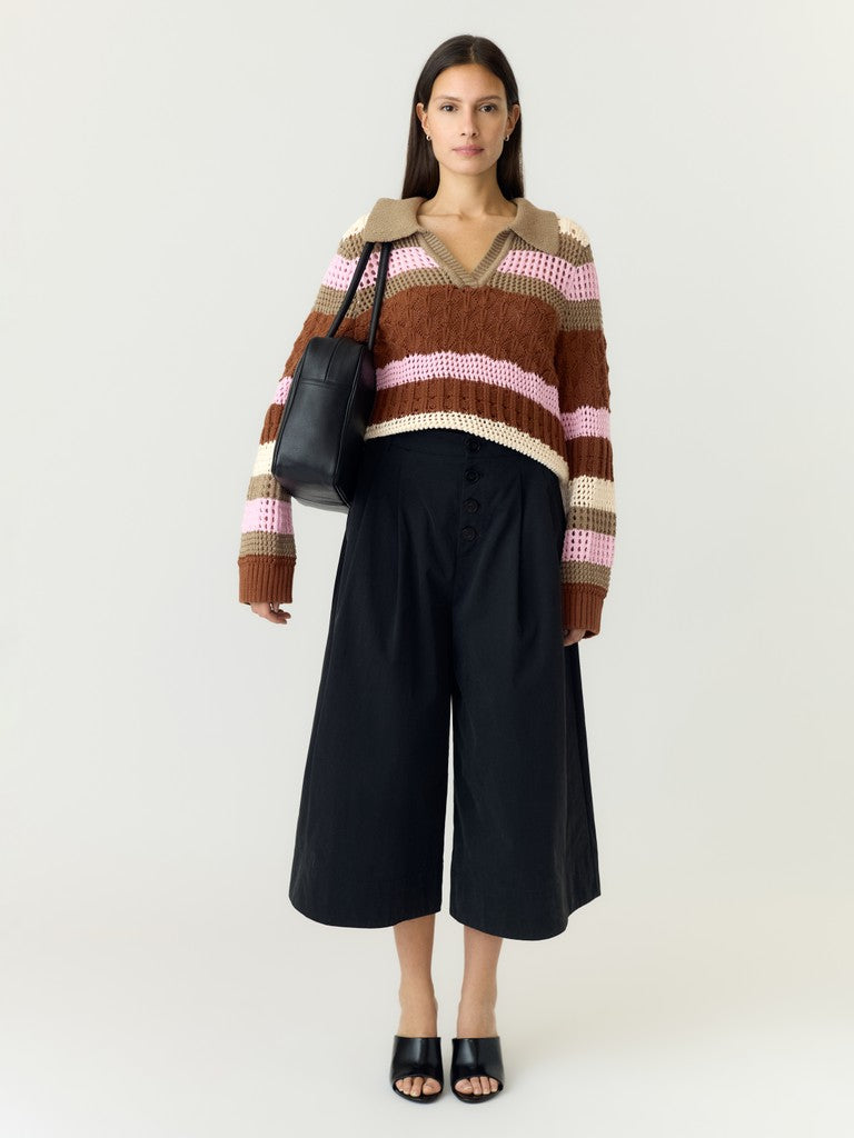 YASKALA LS SHORT KNIT PULLOVER