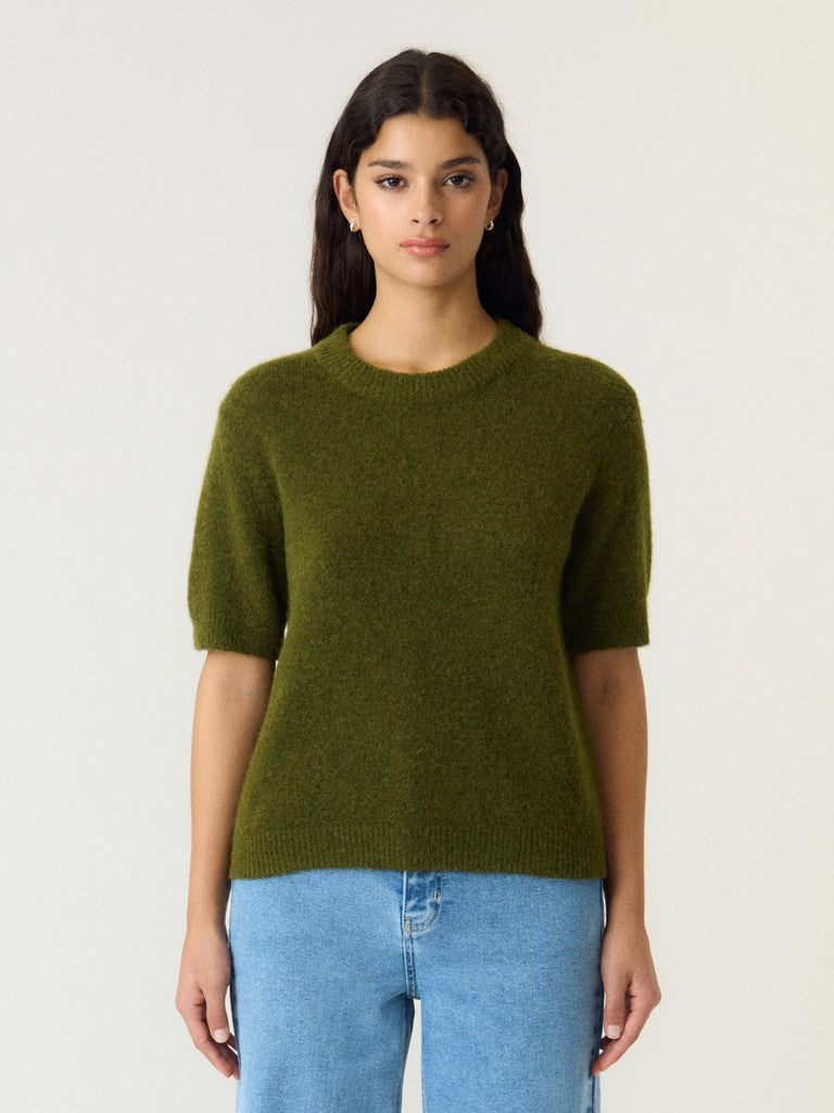 YAS JOHI SS WOOL BLEND PULLOVER S. NOOS | GREEN