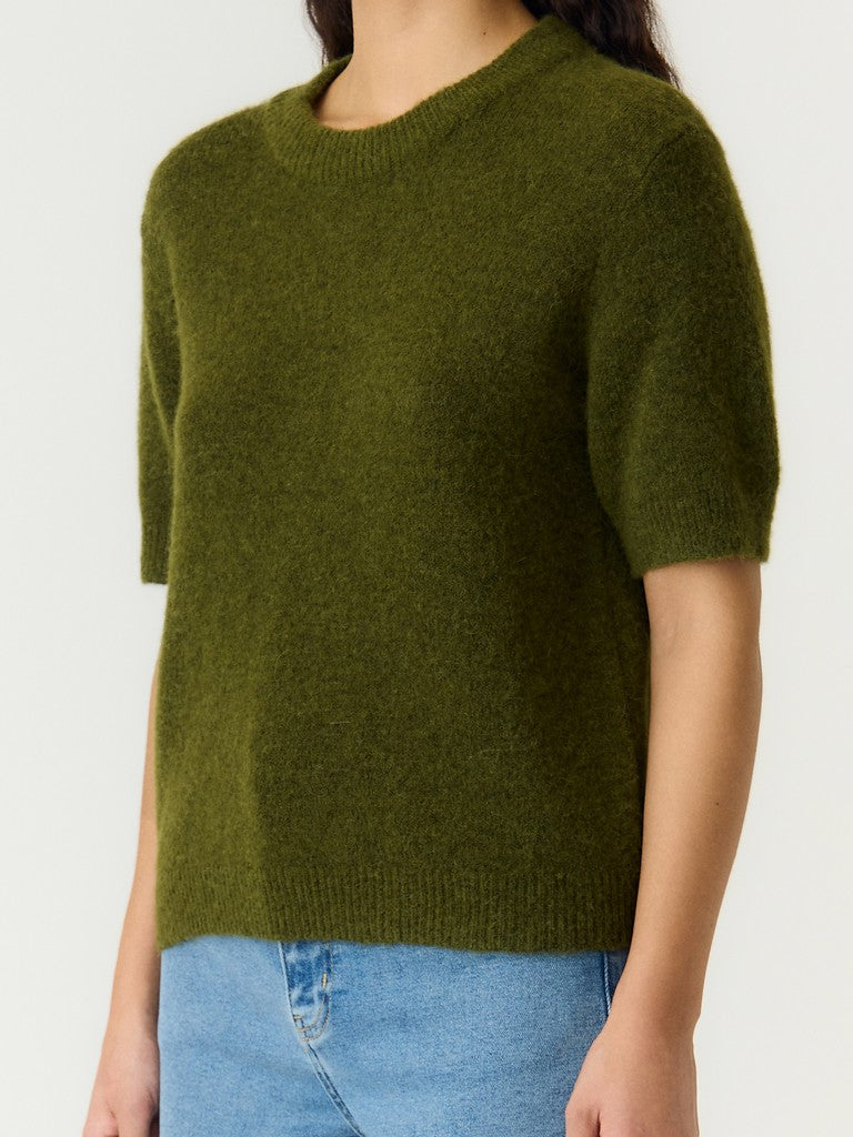 YAS JOHI SS WOOL BLEND PULLOVER S. NOOS | GREEN