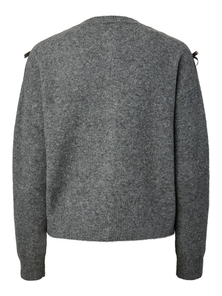 YAS FRILO LS BOW KNIT CARDIGAN