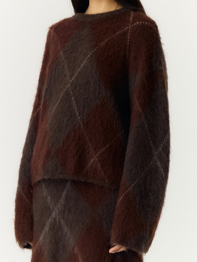 YASARGY LS MOHAIR BLEND KNIT PULLOVER S.