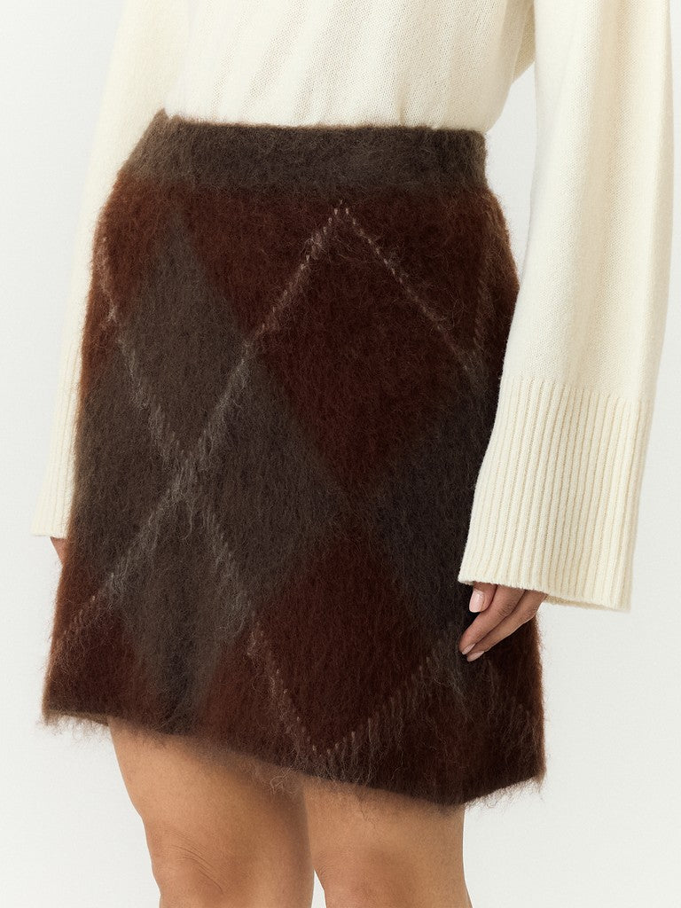 YAS ARGY HW MOHAIR BLEND KNIT SKIRT