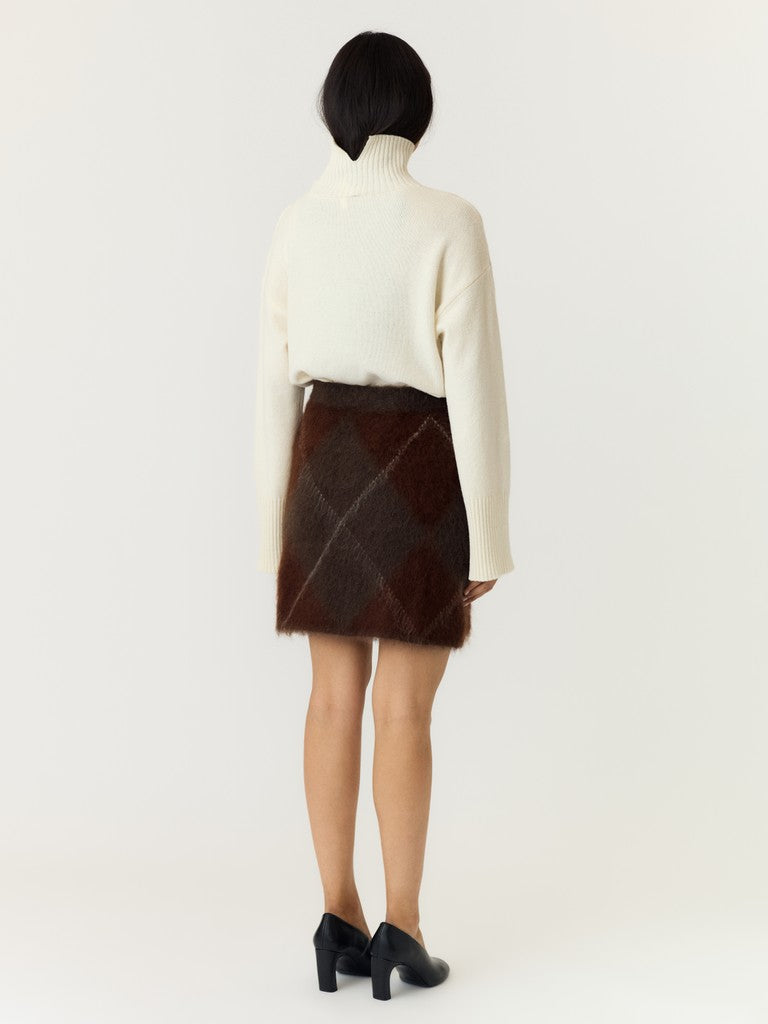 YAS ARGY HW MOHAIR BLEND KNIT SKIRT