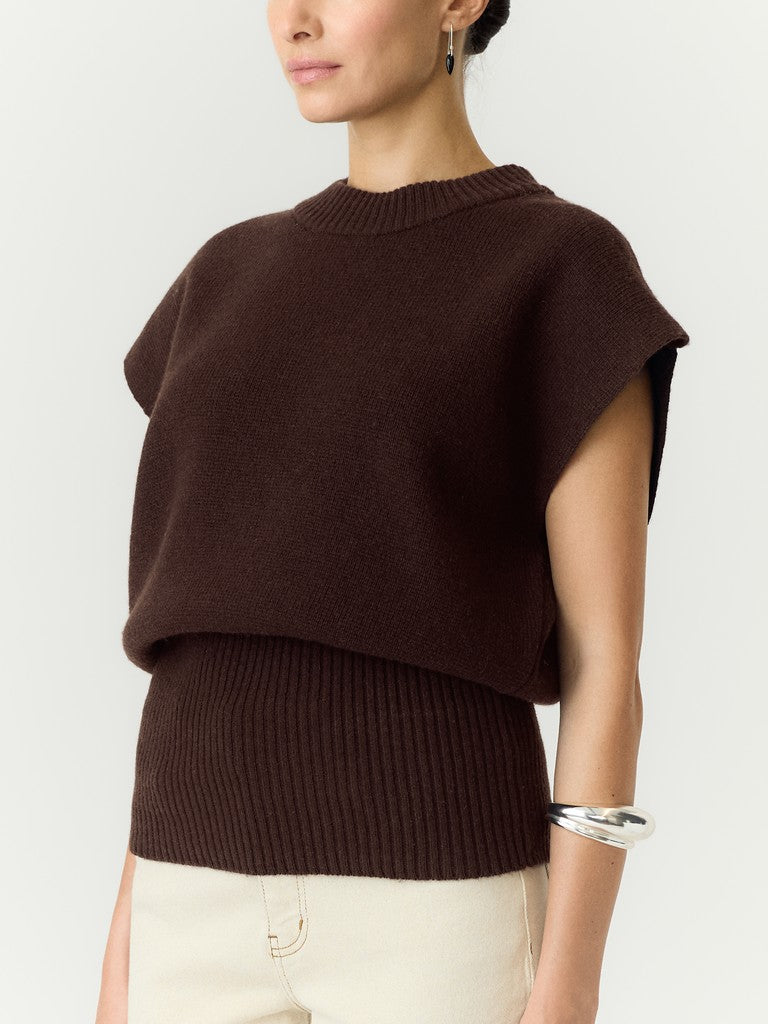 YAS ESLI SL WOOL BLEND KNIT VEST