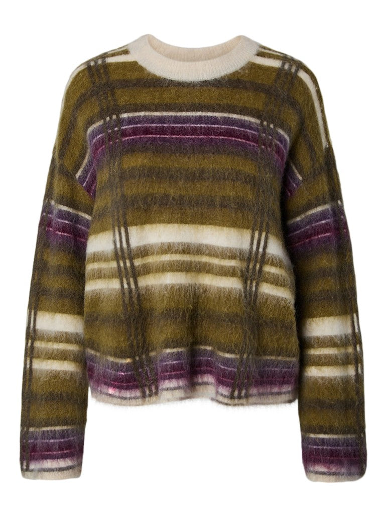YAS CHEA LS MOHAIR BLEND KNIT PULLOVER