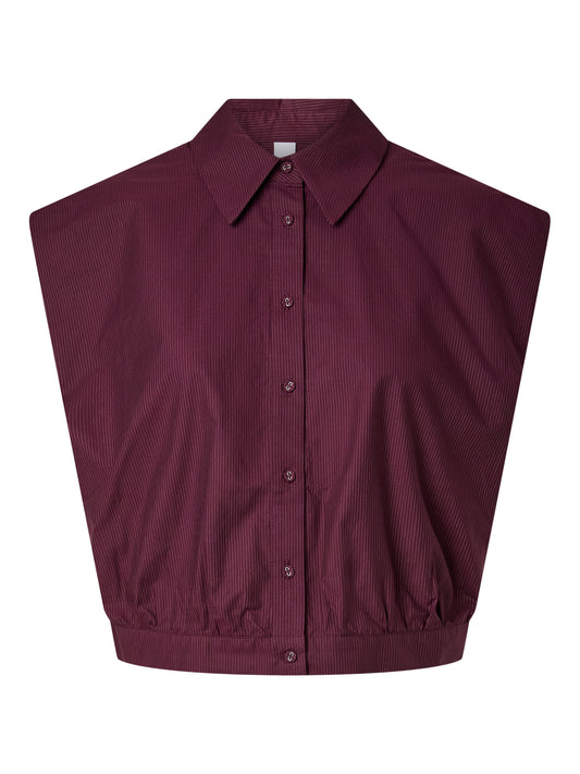 YAS TIMBER SL SHIRT | BORDEAUX