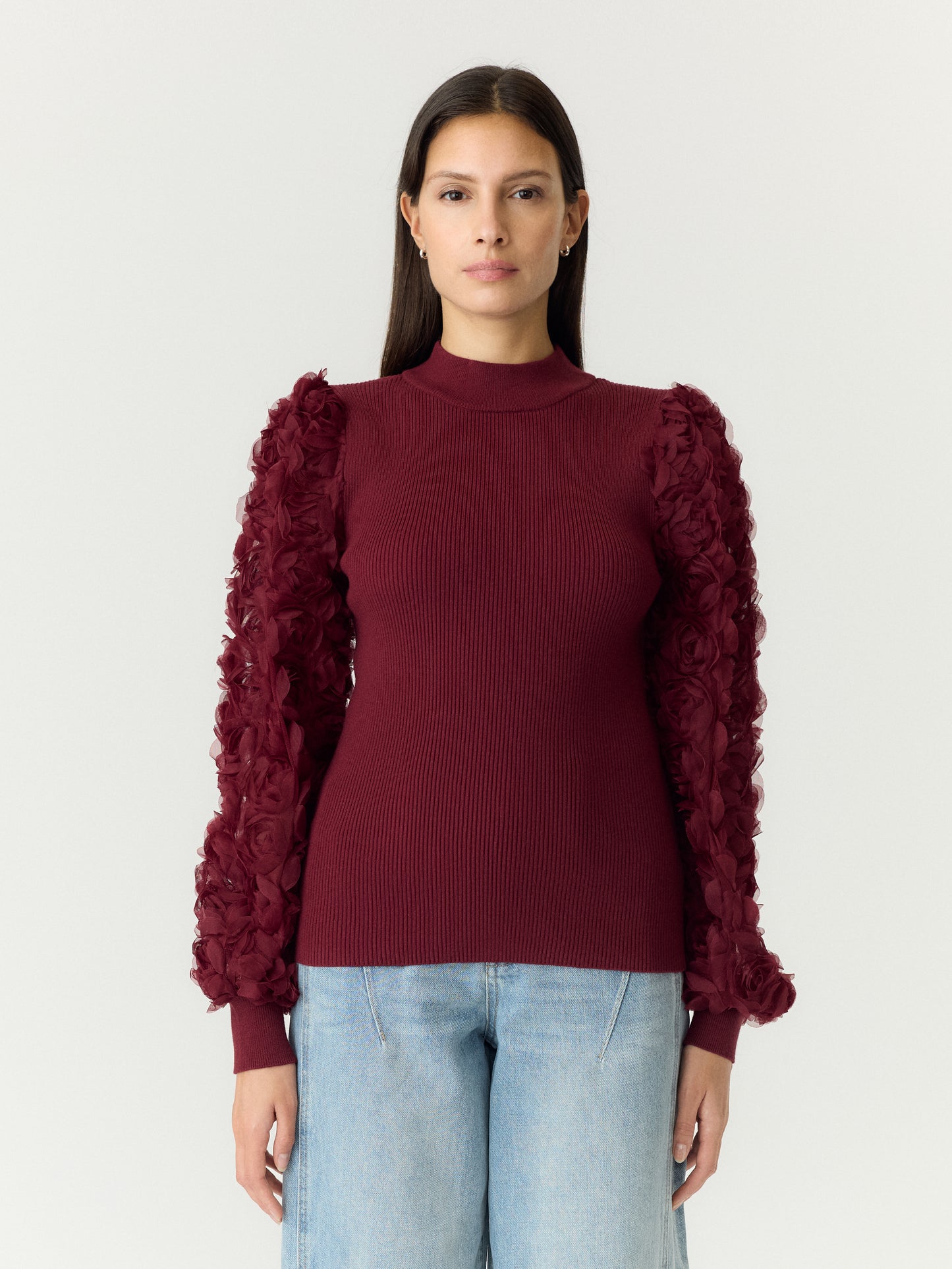 YAS RUNELLA LS HIGH NECK KNIT PULLOVER
