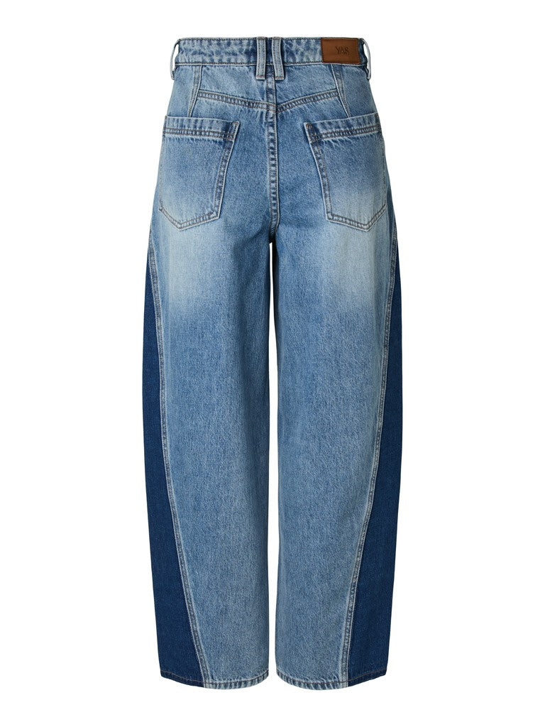 YAS LUA HW PANEL BARREL ANKLE JEANS