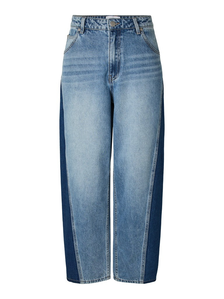 YAS LUA HW PANEL BARREL ANKLE JEANS