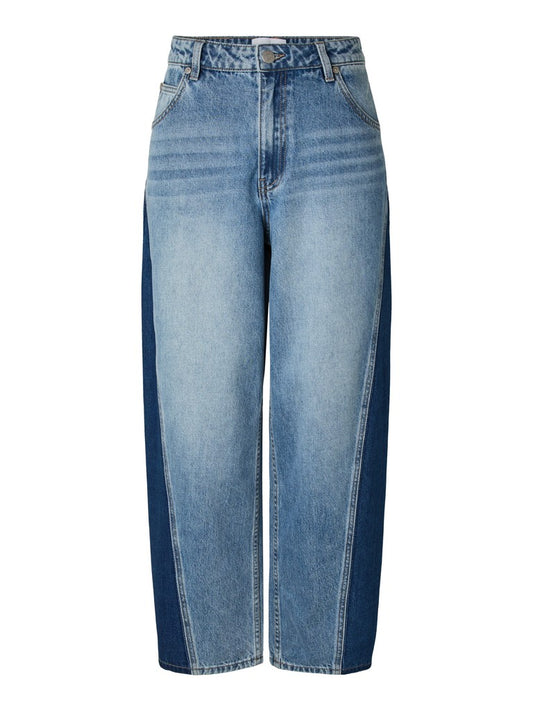 YAS LUA HW PANEL BARREL ANKLE JEANS