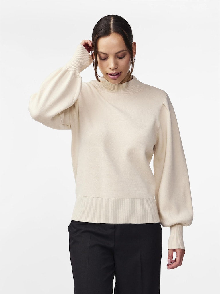YAS FONNY LS KNIT PULLOVER | BIRCH