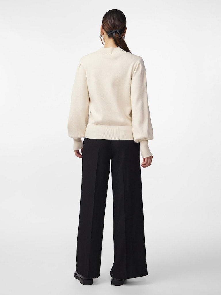 YAS FONNY LS KNIT PULLOVER | BIRCH