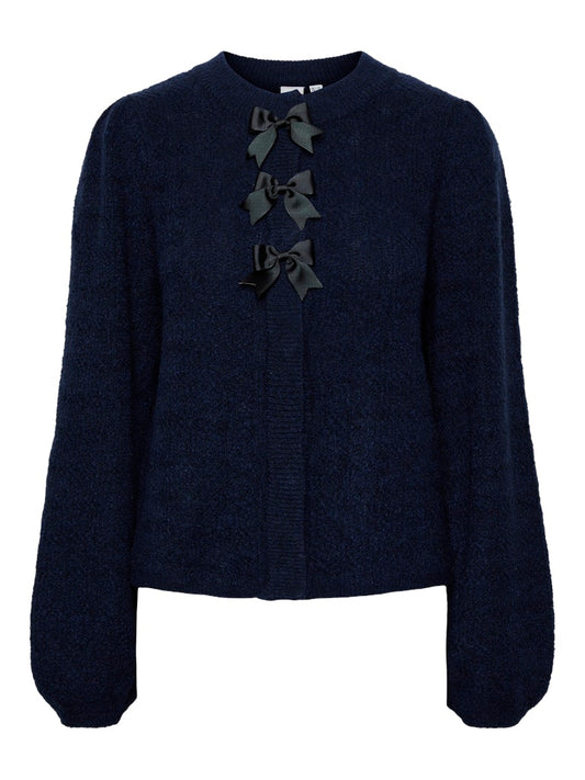 YAS BONSA LS KNIT CARDIGAN | DONKERBLAUW