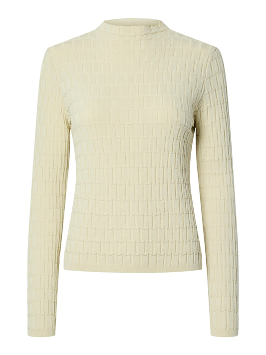 YAS TRIXO KNIT PULLOVER | BEIGE