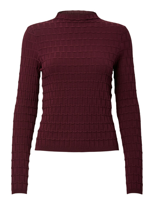 YAS TRIXO KNIT PULLOVER | ROOD