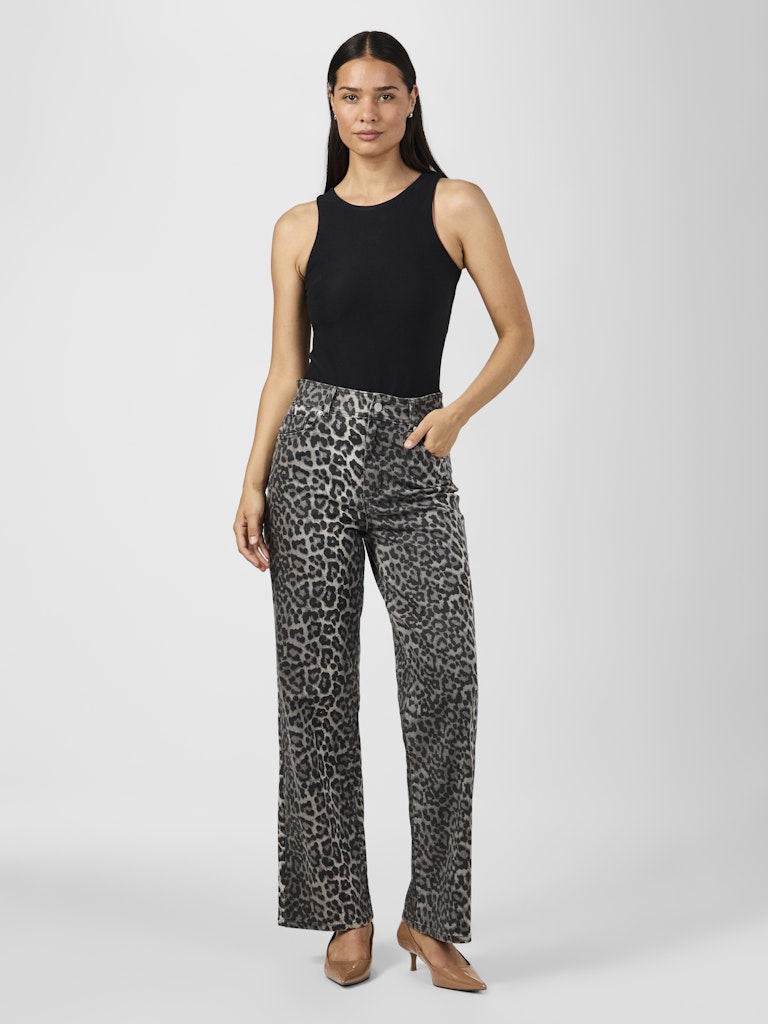 YAS LEONORA HW DENIM JEANS | DARK GREY LEO