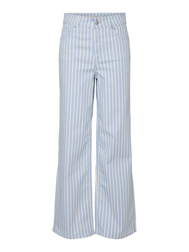 YAS LEONORA HW DENIM | LICHTBLAUW STREEP