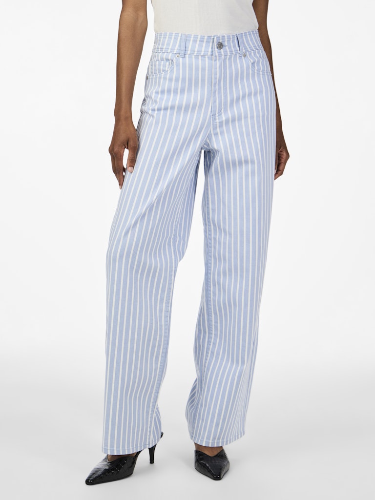 YAS LEONORA HW DENIM | LICHTBLAUW STREEP
