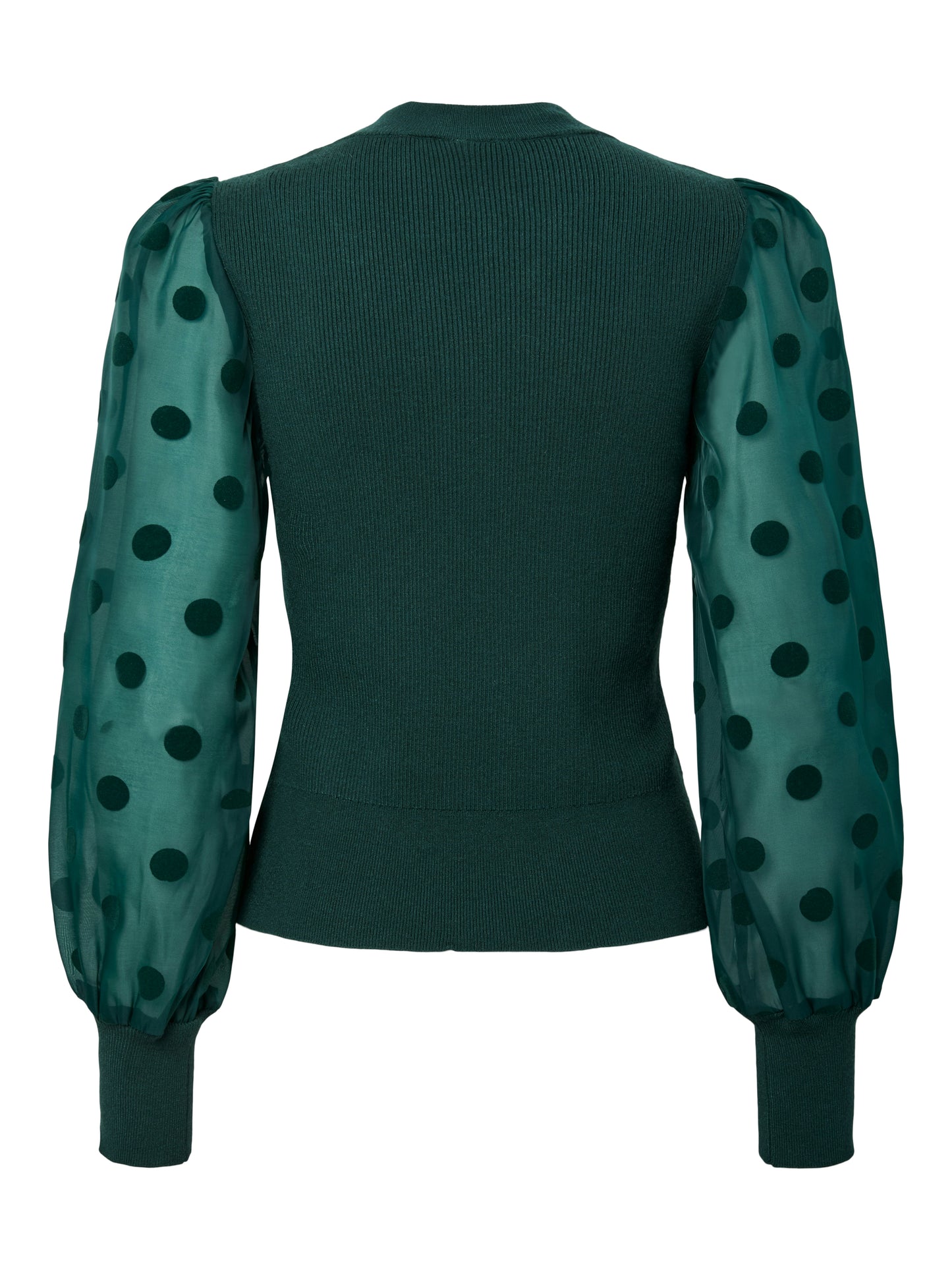 YAS DOTME KNIT PULLOVER | GROEN