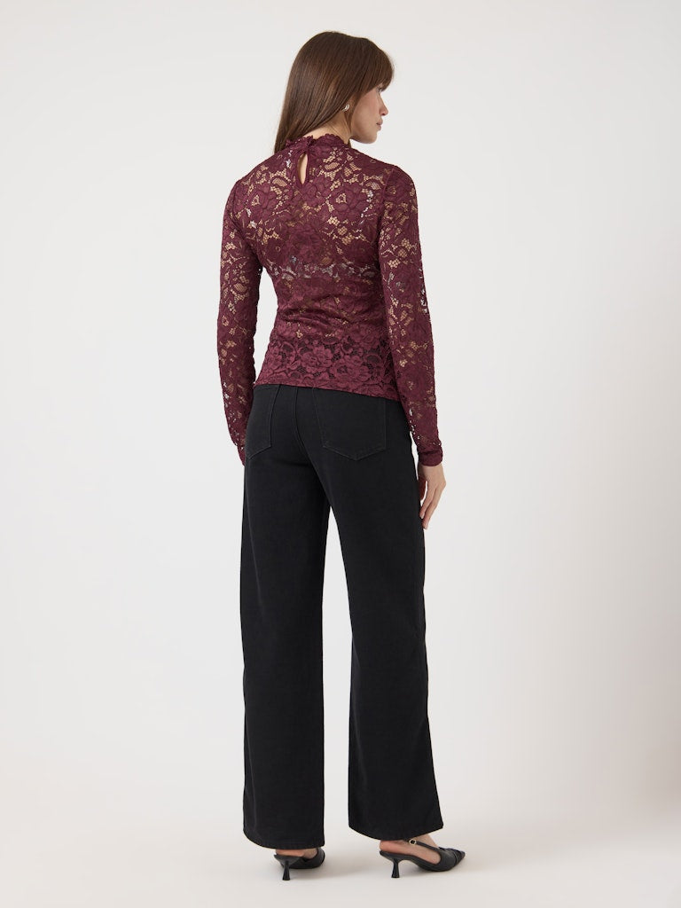 YAS LACEY LS LACE TOP | PORT ROYALE