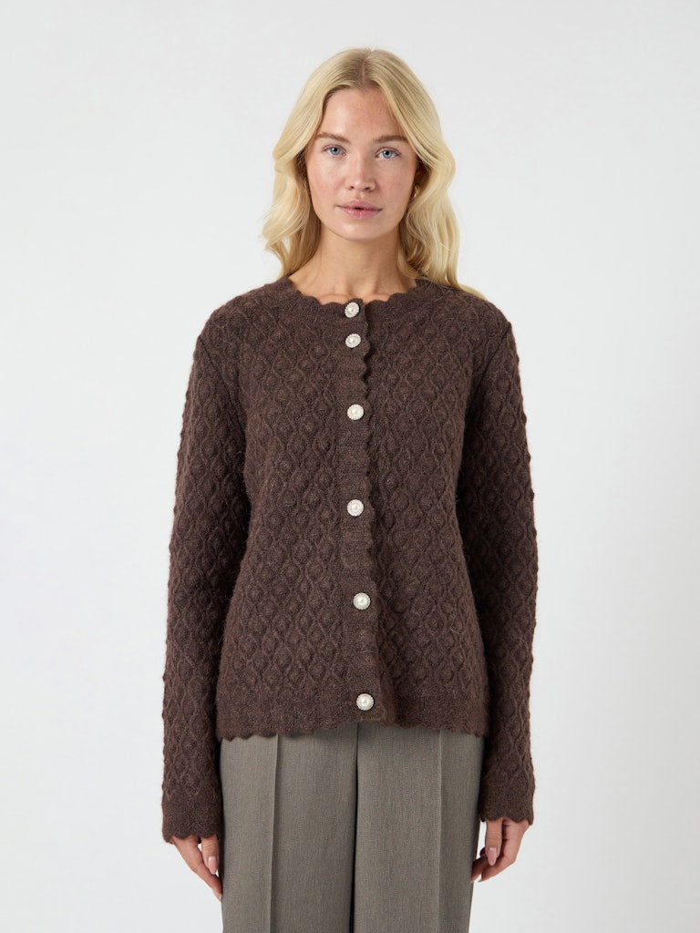 YAS BUBBLE LS KNIT CARDIGAN