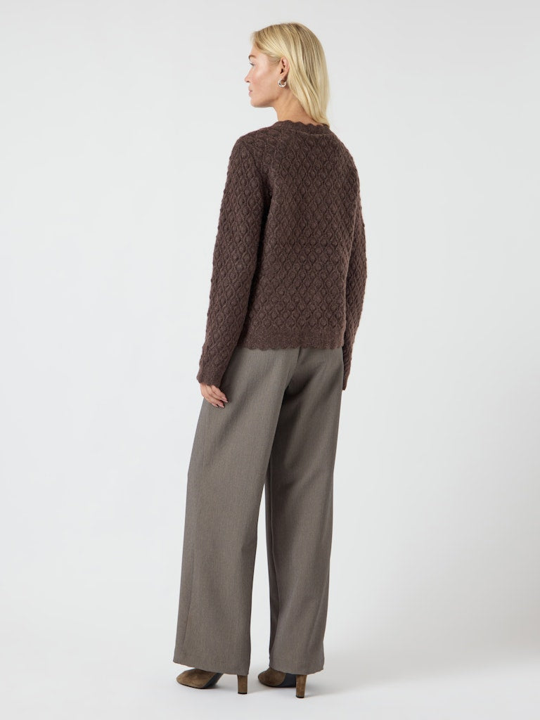 YAS BUBBLE LS KNIT CARDIGAN