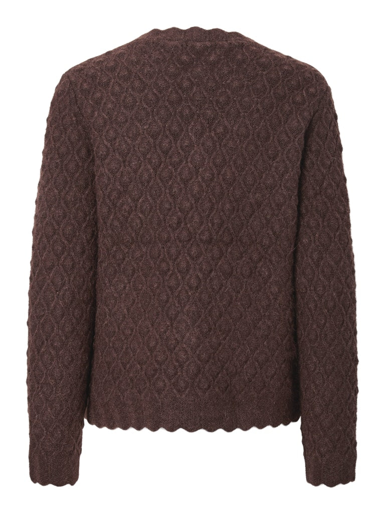 YAS BUBBLE LS KNIT CARDIGAN