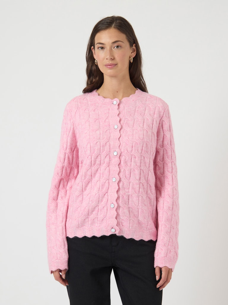 YAS BUBERA LS KNIT CARDIGAN | ROZE