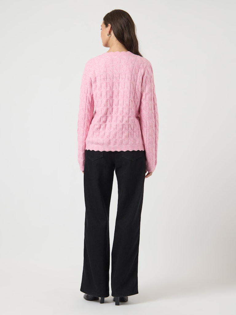 YAS BUBERA LS KNIT CARDIGAN | ROZE
