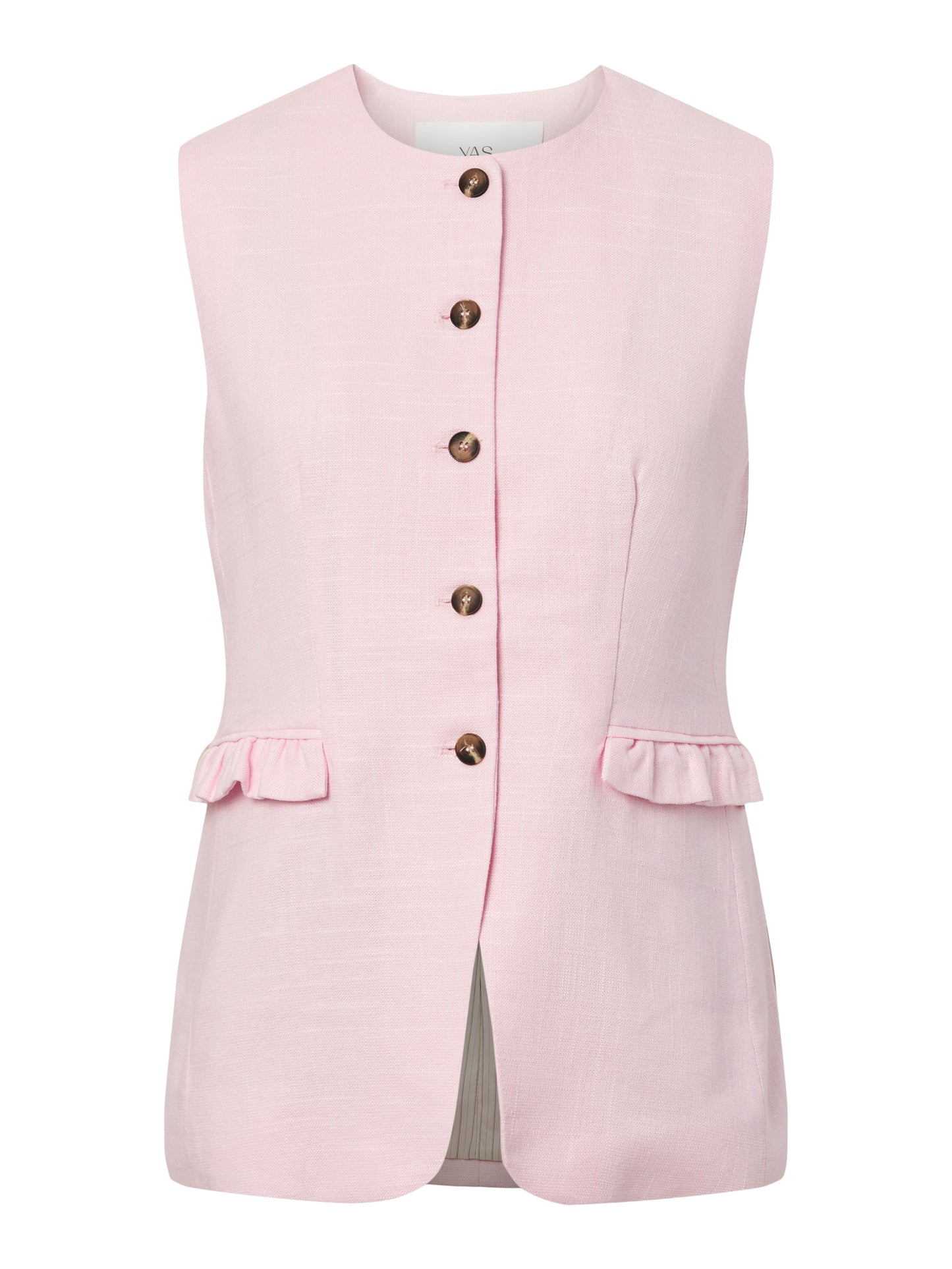 YAS AGANA LINEN BLEND WAISTCOAT