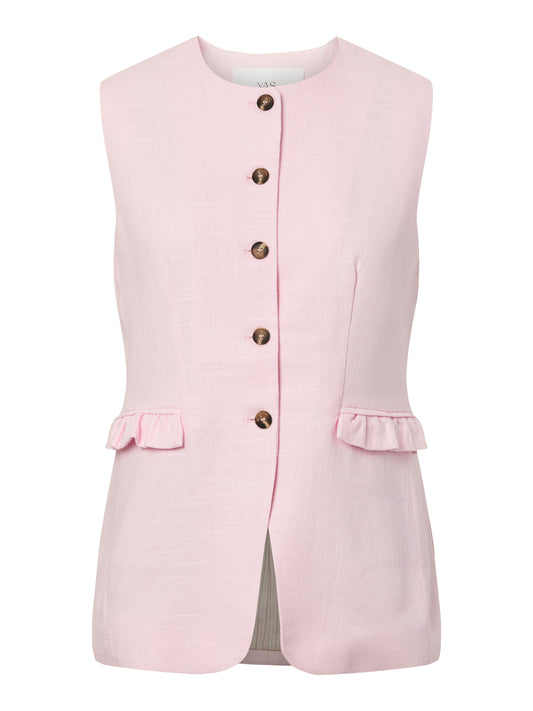 YAS AGANA LINEN BLEND WAISTCOAT